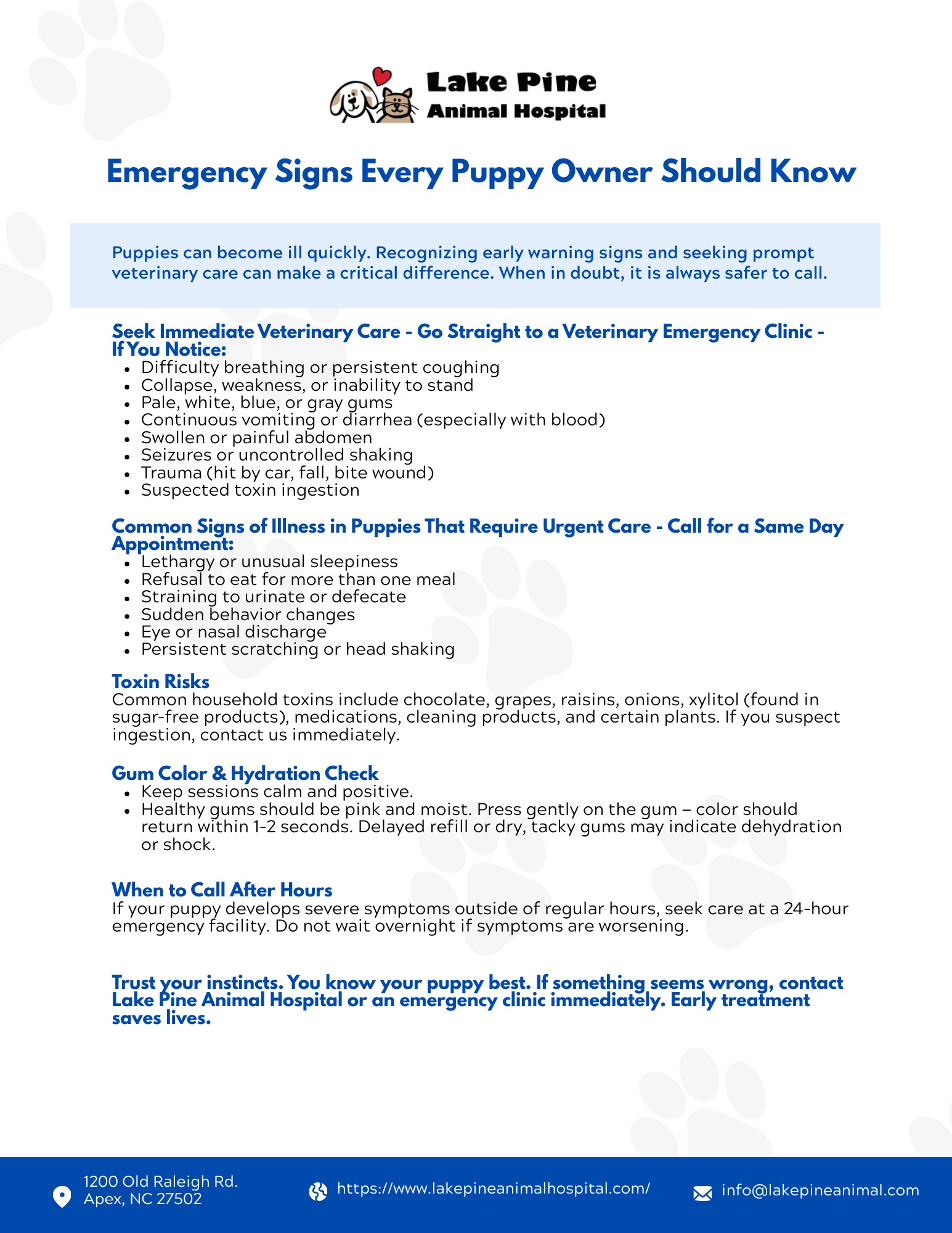 Puppy Emergencies